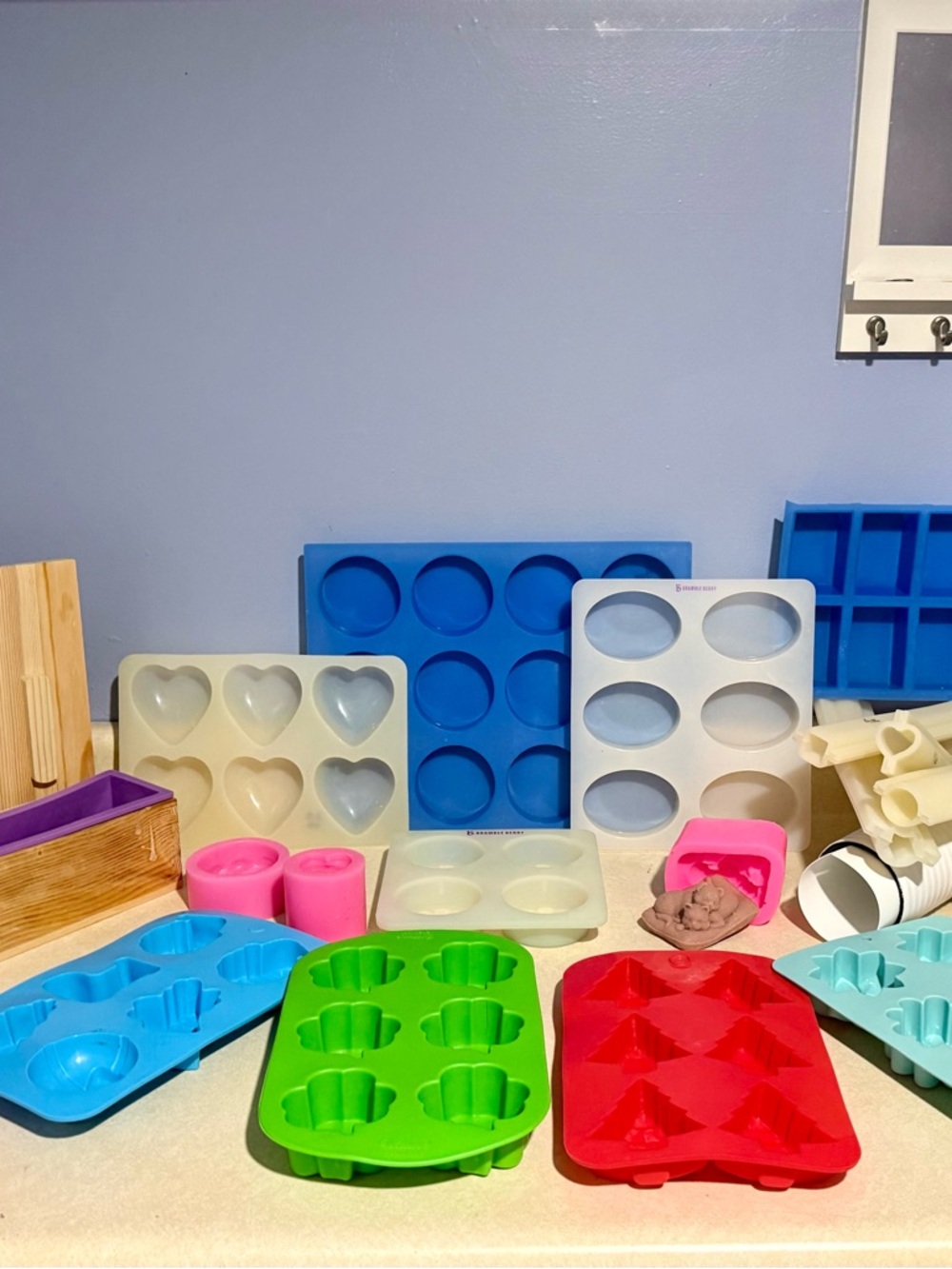 Huge Silicone Soap Mold Bundle (40+ Cavities) – Flowers, Hearts, Holiday, 3D